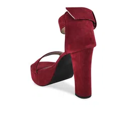 Try Me Open Toe Buckles Ankle Loop Platform Heels image 4