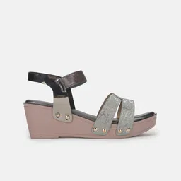 Marc Loire Open Toe Wedge Heels With Backstrap image 3