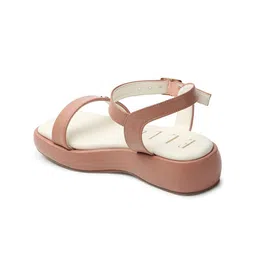 ELLE Open Toe Flatform Heels With Buckle Closure image 3