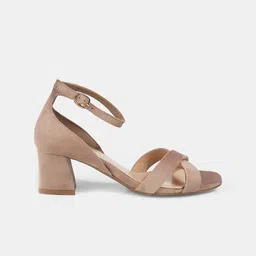 LEMON & PEPPER Cross Strap Block Heels image 3
