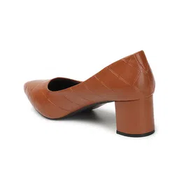 ICONICS Textured Pointed Toe Block Heels image 3