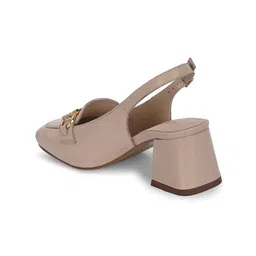 MIORAH Leather Party Block Pumps with Buckles image 4