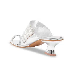 Try Me Embellished One Toe Block Heels image 5