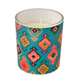 TAYHAA Blue & Pink Printed Mindful Melodies Scented Candle With Jar image 2