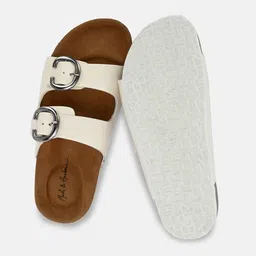 Mast & Harbour Open Toe Flats with Buckles image 5