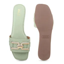 Inc 5 Embellished Open Toe Flats image 4