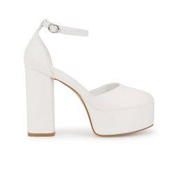 Truffle Collection Suede Block Heels With Ankle Loop image 2