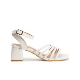 ICONICS Strappy Open Toe Block Heels With Ankle Loop image 2