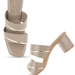 HEELSNFEELS Open Toe Block Heels image 4