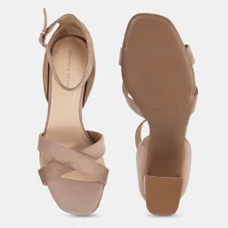 LEMON & PEPPER Cross Strap Block Heels image 5