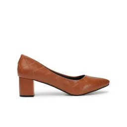 ICONICS Textured Pointed Toe Block Heels image 4