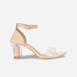 Retro Walk Open Toe Block Heels With Ankle Loop image 2