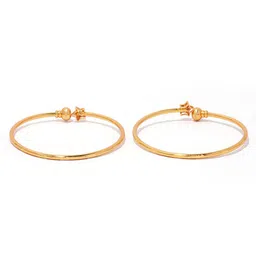 Shining Diva Set Of 2 Gold-Plated Adjustable Bangles image 5