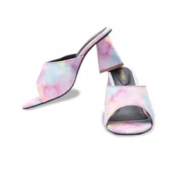KIRAVI Printed Open Toe Block Heels image 5