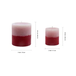 ExclusiveLane Set Of 2 Rose Solid Scented Handmade Candles (8-30 Hour Burn Time) image 4
