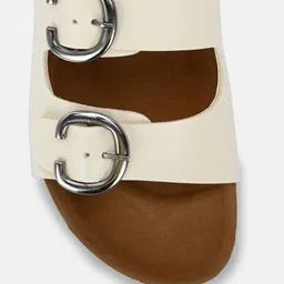Mast & Harbour Open Toe Flats with Buckles image 4