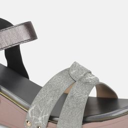 Marc Loire Open Toe Wedge Heels With Backstrap image 5