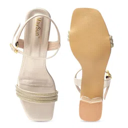 Maysun Embellished Open Toe Block Heels image 5