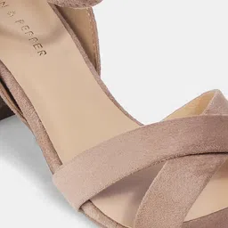 LEMON & PEPPER Cross Strap Block Heels image 2