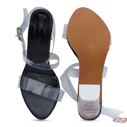 Misto Comfortable Open Toe Block Heels With Ankle Loop image 5