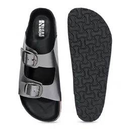 HERE&NOW Open Toe Flats with Buckles image 2