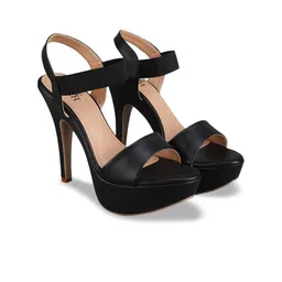 SHUZ TOUCH Open Toe Slim Heels With Ankle Loop image 5
