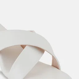 Mast & Harbour White Open Toe Block Heels image 3