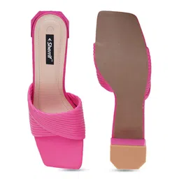 Sherrif Shoes Textured Party Block Heels image 3