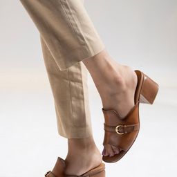 MIORAH Leather Party Wedge Pumps with Buckles-25
