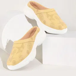 FAUSTO Women Printed Perforated Lightweight Mule Sneakers-image-67