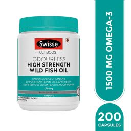 Swisse Ultiboost High Strength Odourless Wild Fish Oil 1500mg, 200 capsules-image-1