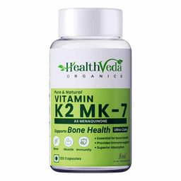 Health Veda Organics Vitamin K2 MK-7,  Unflavoured  120 capsules -21