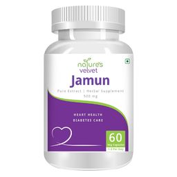 Natures Velvet Jamun Pure Extract (500 mg),  60 capsules -image-85