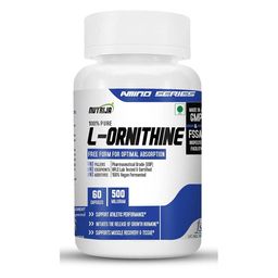 NutriJa L-Ornithine 500mg,  60 capsules -108
