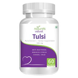 Natures Velvet Tulasi Pure Extract (500 mg),  60 veggie capsule(s) -image-7