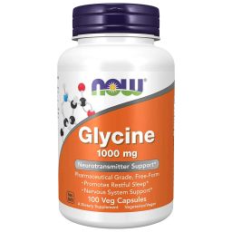 Now Glycine for Neurotransmitter Support (1000 mg),  100 veggie capsule(s) -36