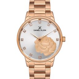 Daniel Klein Women Pink Embellished Dial & Rose Gold Toned Stainless Steel  Analogue Watch-image-18