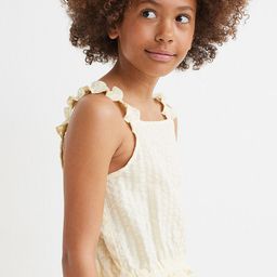 H&M Yellow Cropped Sleeveless Top-31