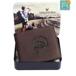 WildHorn Men Brown Graphic Printed Pure Leather Two-Fold Wallet-26