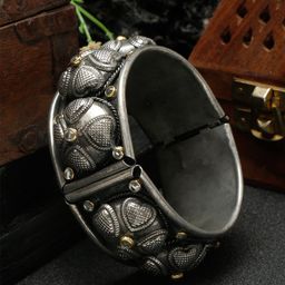 YouBella Women Silver-Plated Oxidised Cuff Bracelet-image-58