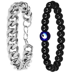 Mikado Men 2Pcs Silver-Plated Bracelet-image-96