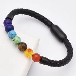 MEENAZ Unisex Leather Kada Bracelet-52
