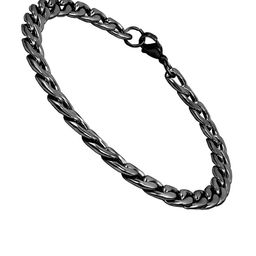 NAKABH Men Black Silver-Plated Link Bracelet-image-113