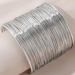 Jewels Galaxy Women Silver-Plated Cuff Bracelet-24