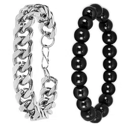 Mikado Men Set Of 2 Elasticated Slip-On Bracelet-image-42