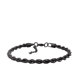 NAKABH Men Black Plated Stainless Steel Rope Chain Bracelet-picture-34