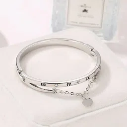 Jewels Galaxy Women Brass Silver-Plated Bangle-Style Bracelet-37