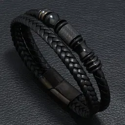 MYKI Men Leather Multistrand Bracelet-picture-53