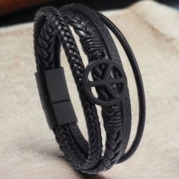MYKI Men Leather Multistrand Bracelet-image-64