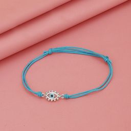Carlton London Enamelled Rhodium-Plated Multistrand Bracelet-image-62